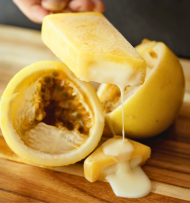 Passion Fruit filled with Condensed Milk