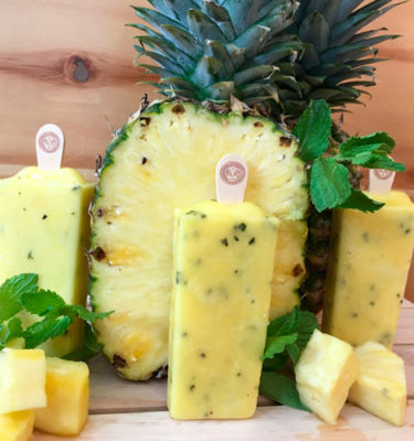 Pineapple and mint Paleta icepop